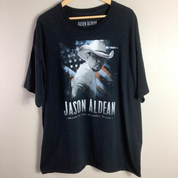 Jason Aldean Back In The Saddle Tour Country T Shirt 3XL - Picture 1 of 5